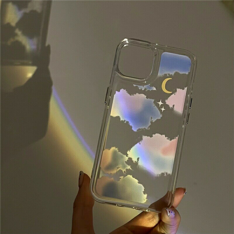 樂天商城 - 送料無料 iPhone13 ケース 互換品 雲 くも つき 月 透明 シンプル 高級感 レンズカバー アイフォン11 12 iPhone 12promax XSMax Pro XR 13promax XS X iPhoneXR 13Proスマホケース 耐衝撃 楽天海外通販