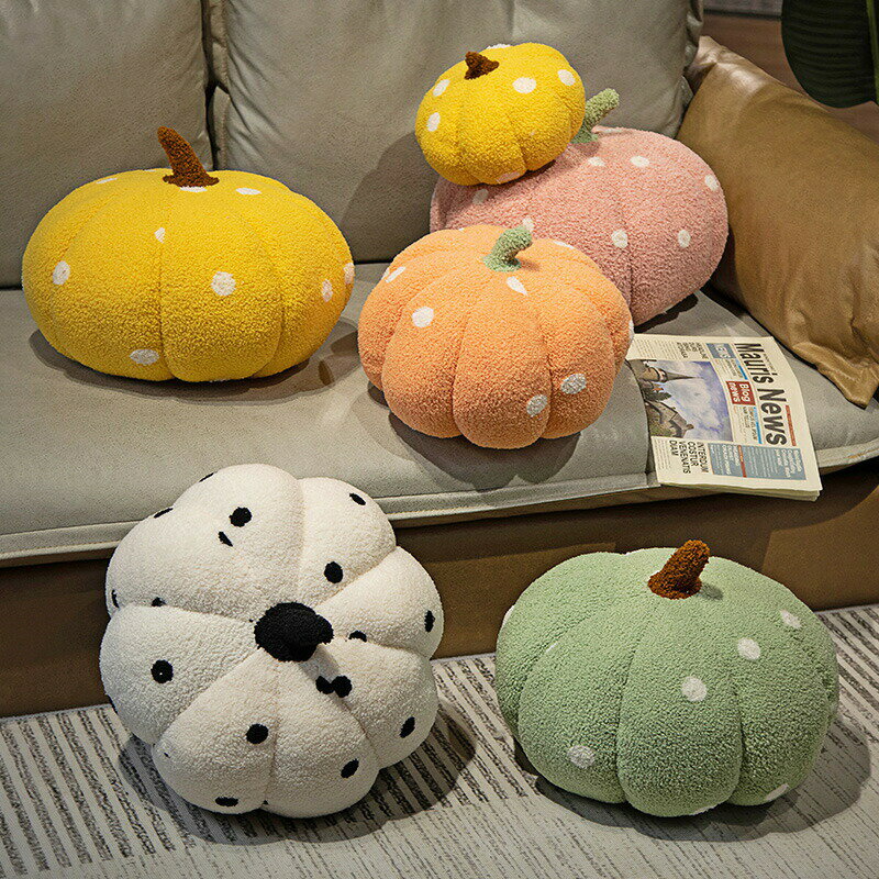 樂天商城 - 【35cm】送料無料 ぬいぐるみ 全5色 南瓜 カボチャ 水玉柄 ドッド 抱き枕 クッション インテリア 子供 おもちゃ 動物 可愛い 彼女に ふわふわで癒される 柔らか 心地いい プレゼント ギフト 楽天海外通販
