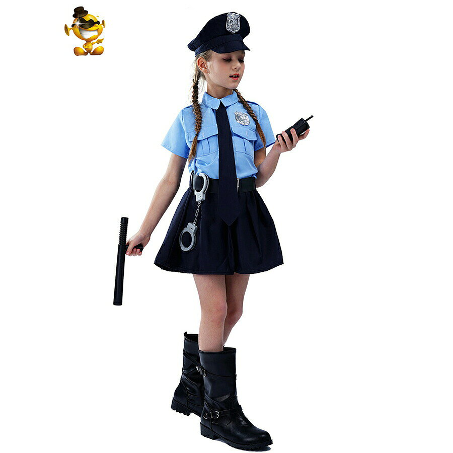 樂天商城 - ハロウィン衣装 子供 コスプレ 警察 ハロウィン衣装 5点セット キッズ 子供服 女の子警察官 警官 仮装 お誕生日 プレゼント 学校幼稚園 ハロウィン 衣装 子供 警官 子供 ハロウィーン 衣装 パーティーグッズ 写真撮影 演劇お遊戯会 ステージ 文化祭 学園祭 楽天海外通販