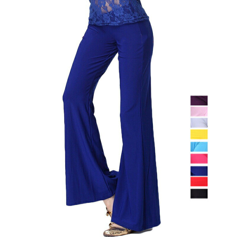 樂天商城 - 送料無料　ベリーダンスズボン　フレアパンツ　ダンスパンツ　ストレッチ　ベリーダンス衣装 ベリーダンスボトムス　パンツ 練習着　レッスンウェア　ベリーダンスウェア9色入荷　女性 楽天海外通販