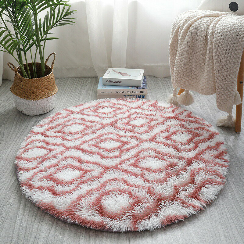P-NEEDSの送料無料 直径80cm 円形ラグ 丸ラグ ラグカーペット フロアマット 丸型 円形マット ウォッシャブル 洗える 洗濯可能 シャギー おしゃれ オシャレ 床暖房対応 春夏秋冬 滑り止め付 北欧 オールシーズン 楽天海外通販｜アングル3