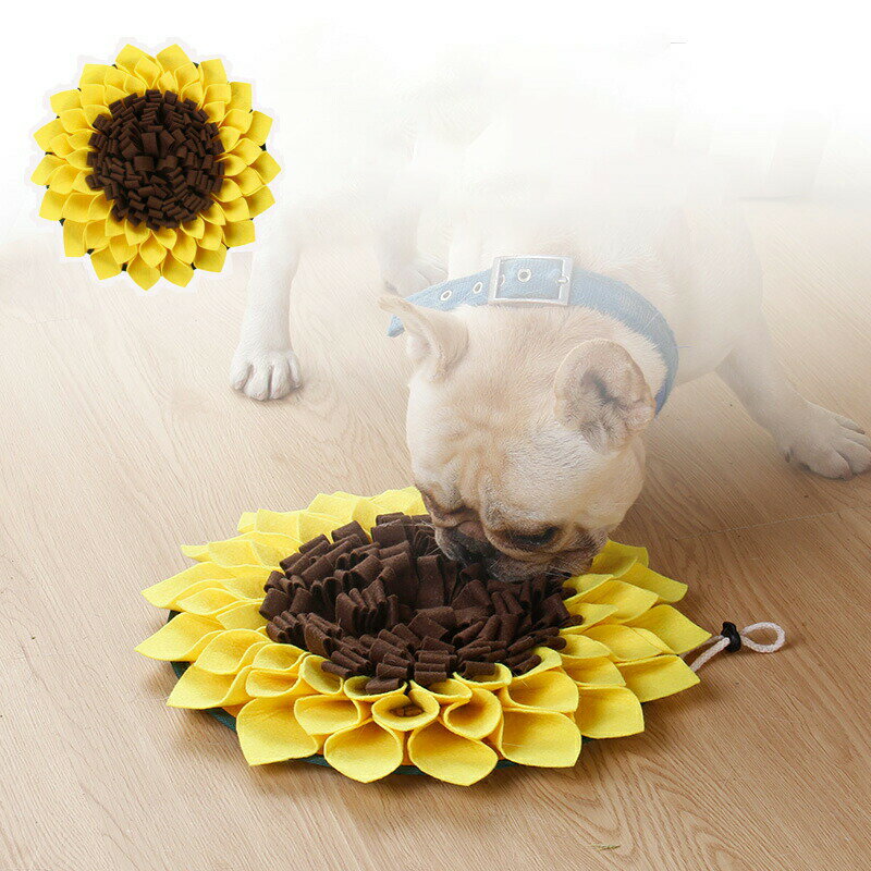 Rakuten - 送料無料 訓練毛布 嗅覚訓練 運動不足 ストレス解消 犬 猫 ペット 鼻づまり 餌マット 犬猫兼用 ペットおもちゃ プレゼント　直径38cm 楽天海外通販