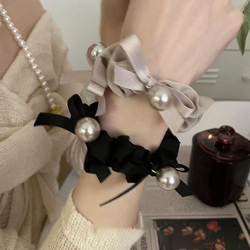 送料無料 2本セット ヘアゴム ヘアアクセサリー シュシュ パール付きゴム ボリューム 大きめ 簡単装着 大人ガーリー かわいい 女性用 婦人用 お呼ばれ 披露宴 成人式 卒業式 入学式 おしゃれ シンプル アクセサリー人気 楽天海外通販 2