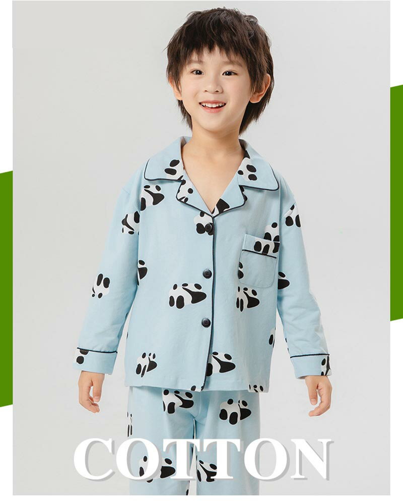 【送料無料】キッズ パジャマ 女の子 長袖 パンダ柄 ルームウェア 子供用パジャマ ロングパンツ かわいい おしゃれ お姫様 子供 誕生日 プレゼント ガールズ 寝巻き ジュニア 可愛い おしゃれ 子供服 部屋着 寝間着 姫系 楽天海外通販 2