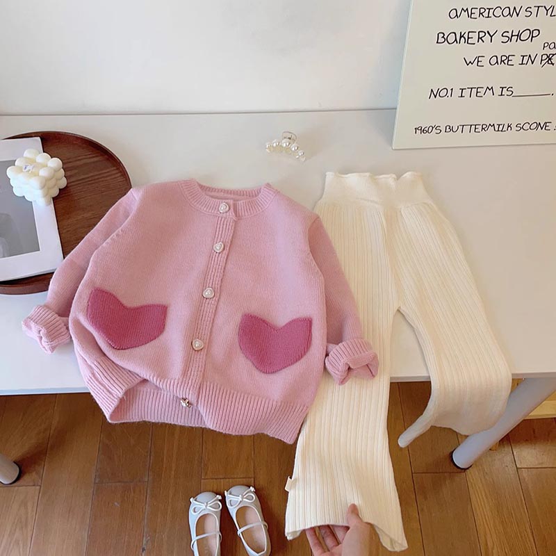 P-NEEDSの【送料無料】ニットカーディガン キッズ 女の子 ニット カーディガン 子ども 女の子 長袖 前開き 女児 ベビー キッズ 長袖 かわいい 前ボタン キッズ カーディガン 秋冬 セーター 暖かい クリスマス 誕生日 プレゼント 入園 小学生 楽天海外通販｜アングル3
