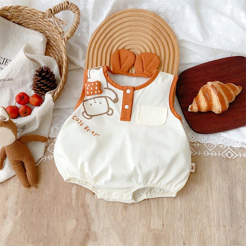 Rakuten - 【送料無料】ベビー 肌着 ロンパース 赤ちゃんノースリーブ ボディスーツ 赤ちゃん ベビー服 春 綿 ロンパース 女の子 男の子 子供服 幼児 可愛い かわいい 夏服 夏 ベビー パジャマ ルームウェア 新生児服 通園 幼稚園 出産祝い 楽天海外通販