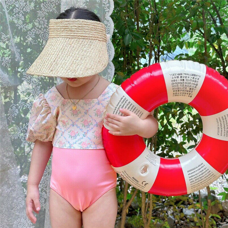 送料無料 New Arrival 子供水着 赤ちゃんの水着 オールインワン ロンパース 小花 f...