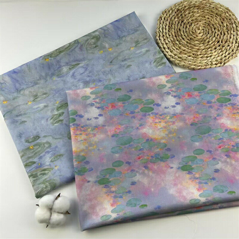 送料無料 生地 布 手芸 裁縫 背景シート 油絵風 花たっぷり 2色入 おしゃれ 親子服 ホームウェア ドレス ワンピース ハンドメイド コットン100% 手作り DIY生地 座布団 テーブルロス クッションカバー ショッピングバッグ 小物づくり 幅140cm*90cm 完成品なし 楽天海外通販
