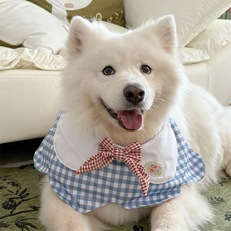 送料無料 犬猫用よだれかけ かわいい 犬用スタイ 飾り 猫用 小/中/大型犬 唾液タオ...