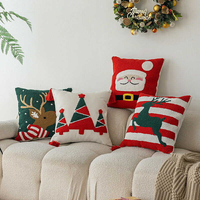 送料無料 クリスマス クッションカバー 抱き枕カバー 45*45cm 座布団カバー Christmas 現代 背当てカバー角型 四角 無地 シンプル 高級感 背当て 在宅勤務 マルチカラー 一人暮らし 北欧 新築祝い ギフト 春夏 母の日 プレゼント 楽天海外通販