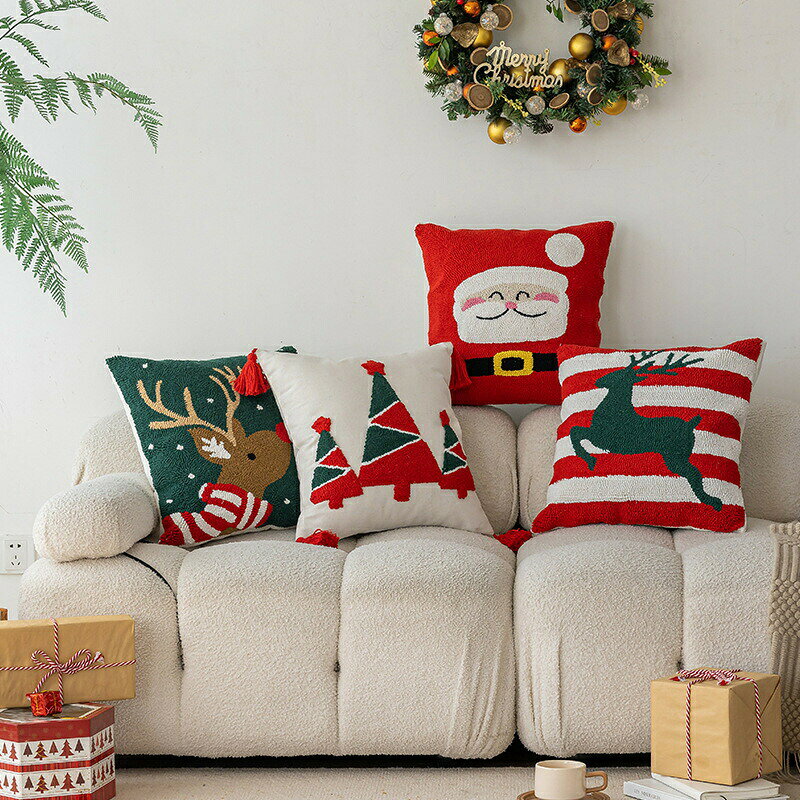 P-NEEDSの送料無料 クリスマス クッションカバー 抱き枕カバー 45*45cm 座布団カバー Christmas 現代 背当てカバー角型 四角 無地 シンプル 高級感 背当て 在宅勤務 マルチカラー 一人暮らし 北欧 新築祝い ギフト 春夏 母の日 プレゼント 楽天海外通販｜アングル2