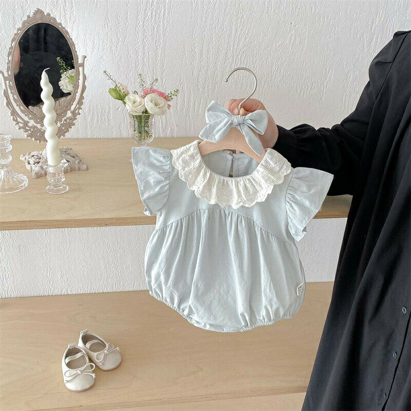 Other - 送料無料 赤ちゃん ロンパース 女の子 フリル ノースリーブ カバーオール ベビー レースドレス ワンピース 夏服 ガールズ 韓国風 可愛い 洋服 パジャマ キッズ 新生児 お宮参り お食い初め 出産祝い 百日祝い お宮参り ギフト 66 73 80 90cm 楽天海外通販