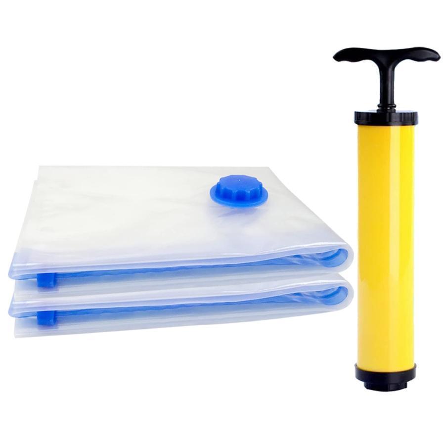【商品内容】2枚 80*120CM+1個手動ポンプ(手動ポンプの色はランダムで送られます)。【透明性に優れ、長持ちする材料】PA＋PE。普通の圧縮袋より厚い、防塵防湿、防虫防カビ、耐候性、耐オゾン性、耐熱老化性に優れる。【中身を見分けやすい】ドライ服などを折りたたみした後に、透明な圧縮袋に入れる。ワードローブに広げ、めちゃくちゃになれないように簡単に見分ける。【高密封スクライビング】まず、スライダーで開け口を密封する。そして、ネジ蓋を取り外し、手押しポンプでぎっしりまでに中の空気を吸い取られる。最後、ネジ蓋を取り付ける。【収納にぴったりだ】家庭、旅行、出張、引越しには大活躍。きれいな家庭環境を作り、や空間をずいぶん節約する。