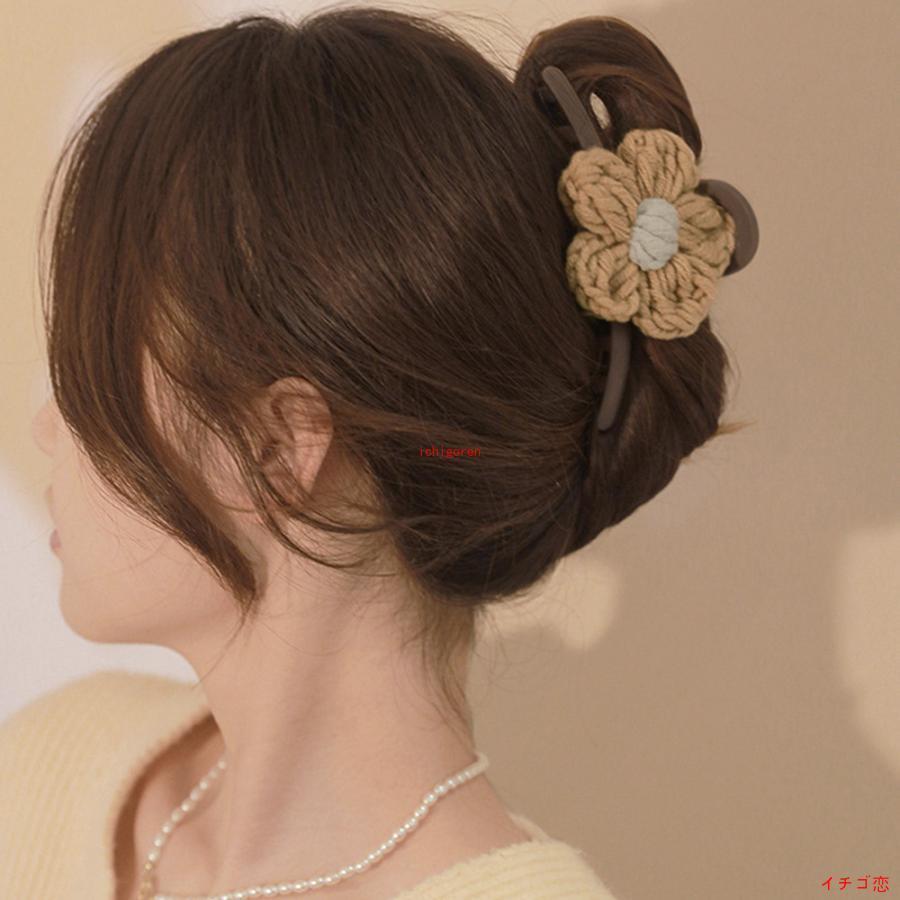 ヘアクリップレディース 花バンスクリップ