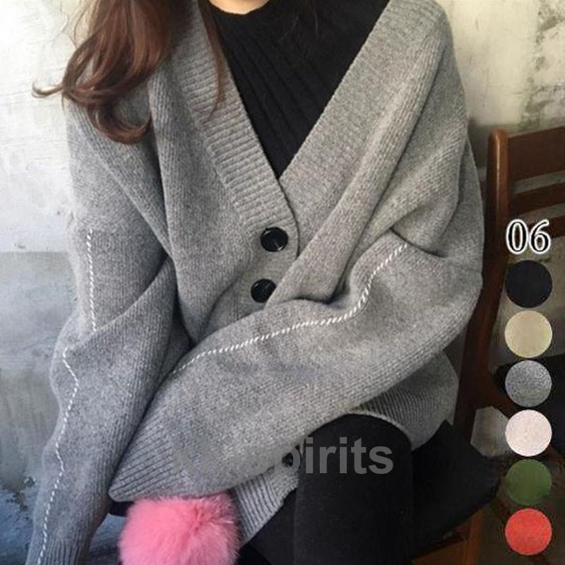 乐天商城 - カーディガン レディース 秋物 厚手 ニット アウター 秋服 レディース 春 セーター アウター ニット 大き目 オーバーサイズ 長袖 冬 ゆったり 暖かい