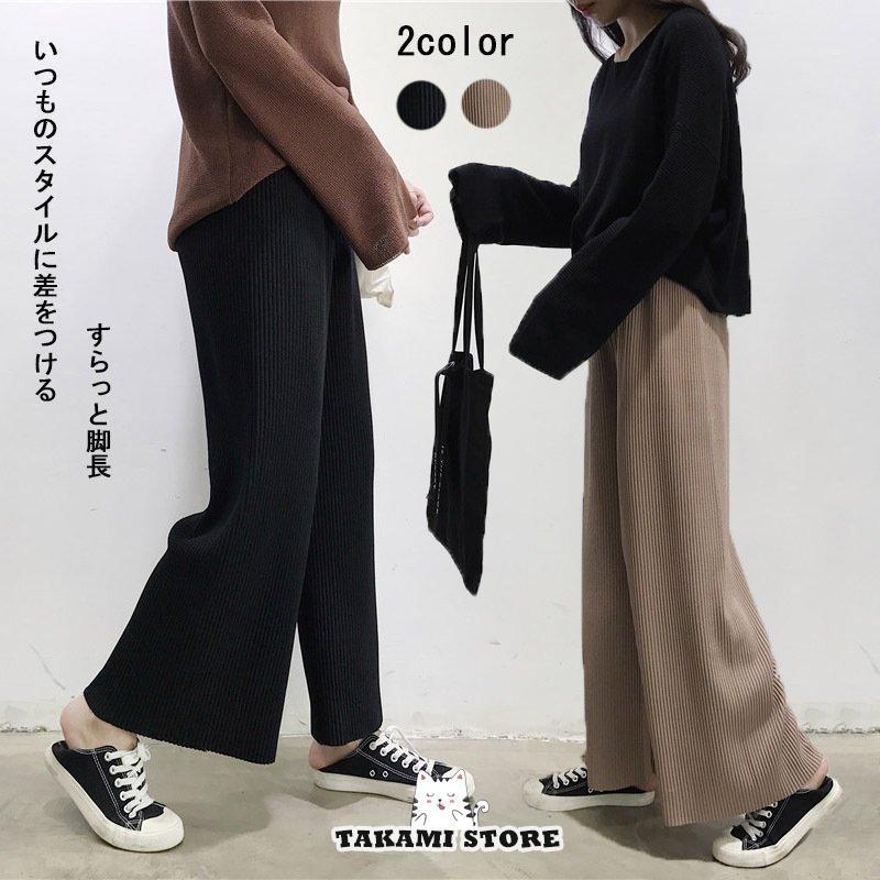 Rakuten - ワイドパンツ レディース プリーツパンツ 春 夏バギーパンツ ストレート イージーパンツ ワンマイル リラックス リラックスパンツ ボトムス