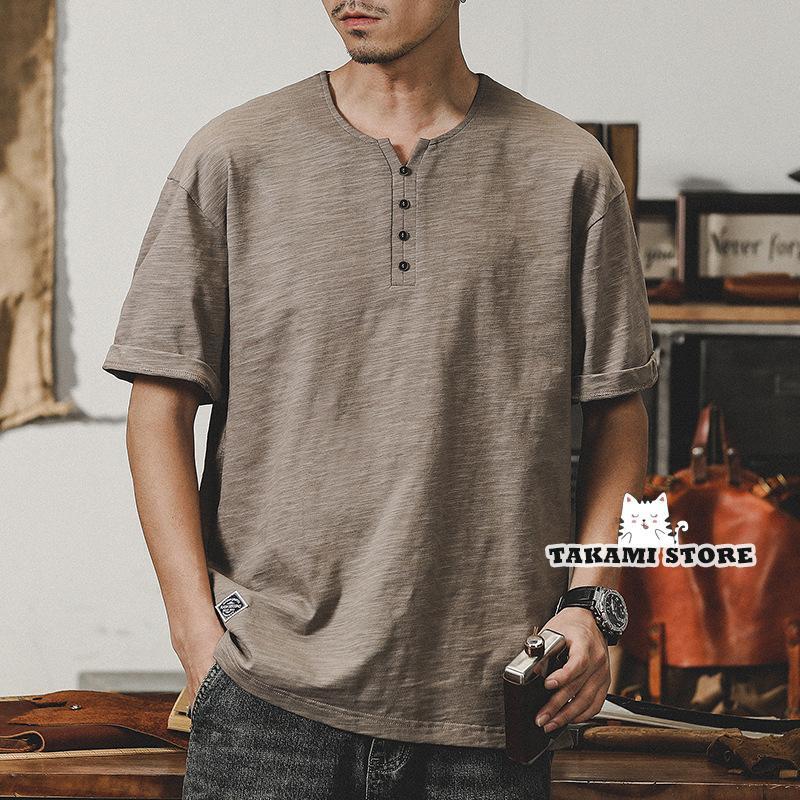 Other - メンズTシャツ 吸水速乾 抗菌防臭 竹繊維 ヘンリーネック インナー 無地 シンプル 半袖Tシャツ 男性 夏 竹レーヨン 爽快 トップス