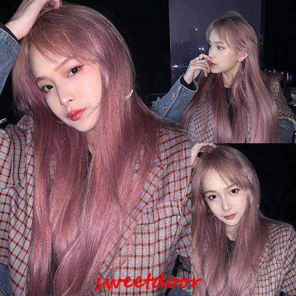 Wigs - ウィッグフルウィッグ ロング ストレート ロングウィッグ ぱっつん前髪 ータ 前髪あり かつら 可愛い