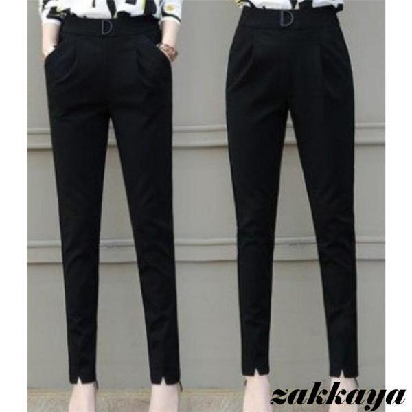 乐天商城 - テーパードパンツ レディース ブラック スラックス 通勤 ストレッチ パンツ オフィス ボトムス きれいめ 美脚