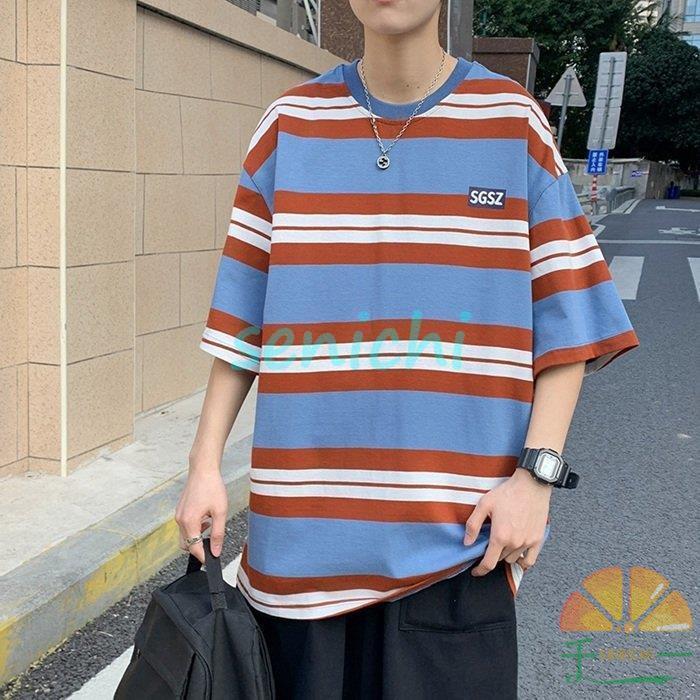乐天商城 - Tシャツ 半袖Tシャツ ゆったり メンズ カジュアル カットソー トップス 夏 ゆるTシャツ お兄系 T-shirt オーバーサイズ ゆるT ビッグTシャツ 重ね着 丸襟 tokits都喜