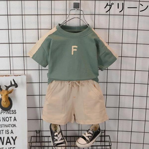 Tops - 韓国子供服 ベビー服 セットアップ Tシャツ + ショートパンツ 子供服 上下セット 男の子 夏 Tシャツ 半袖 カジュアル ゆったり 可愛い 通園 オシャレ tokits都喜