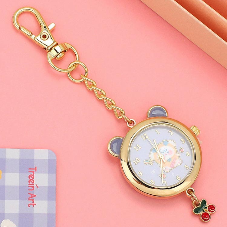 P-NEEDSの懐中時計 ナースウォッチ キーホルダー かわいい おしゃれ 時計 ナスカン リュック バッグ ポケット ランドセル キーリングウォッチ 通勤 通学 仕事 レディース 防水 学生 シンプル 文字盤?見やすい クオーツ 動物 送料無料｜アングル2
