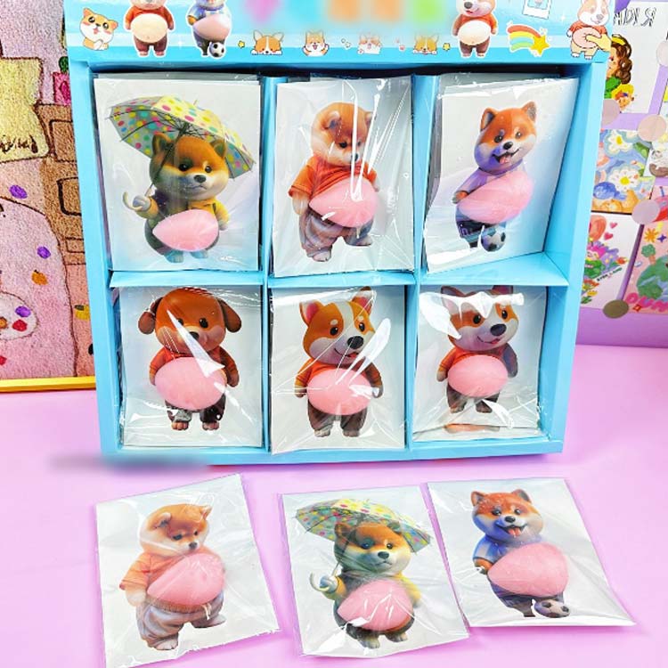 3D柔らかいお腹 ぷくぷくシール もっちり おしりシール ぷにぷにシール おなかシール マシュマロ もっちりスクイーズ かわいい 3D 犬 シールデブ もちもち ふわふわ ステッカー シール帳 デコレーション 携帯電話飾り用 手帳用 手芸用品 p-needs-10027160 P-NEEDS サンプル画像2