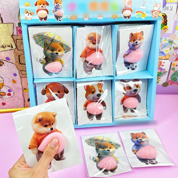 3D柔らかいお腹 ぷくぷくシール もっちり おしりシール ぷにぷにシール おなかシール マシュマロ もっちりスクイーズ かわいい 3D 犬 シールデブ もちもち ふわふわ ステッカー シール帳 デコレーション 携帯電話飾り用 手帳用 手芸用品 p-needs-10027160 P-NEEDS サンプル画像3