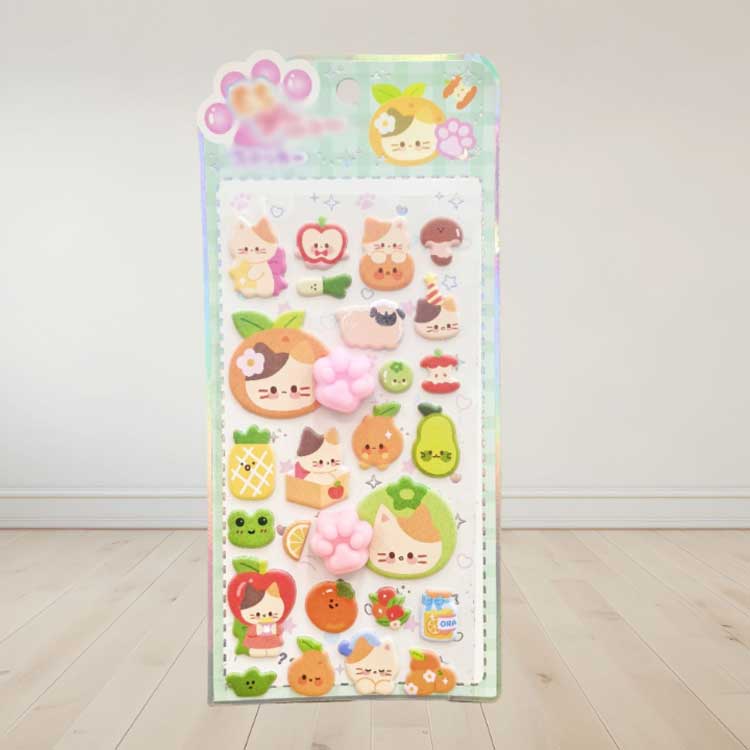 6枚セット 肉球 ぷくぷくシール シール 3D立体ステッカー もちもち クマ 猫の肉球 キャラクター かわいい 子供 肉球 ぷにぷに 肉球デザイン デコレーション 手帳 スマホケース DIY貼り付け デコステッカー 動物 女の子 ごほうび プレゼント p-needs-10027047 P-NEEDS サンプル画像2