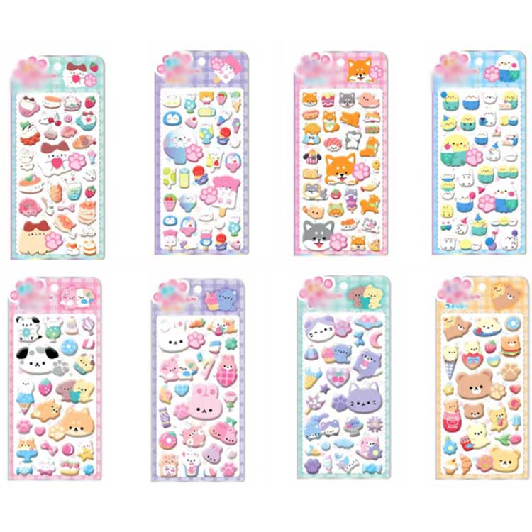 6枚セット 肉球 ぷくぷくシール シール 3D立体ステッカー もちもち クマ 猫の肉球 キャラクター かわいい 子供 肉球 ぷにぷに 肉球デザイン デコレーション 手帳 スマホケース DIY貼り付け デコステッカー 動物 女の子 ごほうび プレゼント p-needs-10027047 P-NEEDS サンプル画像3