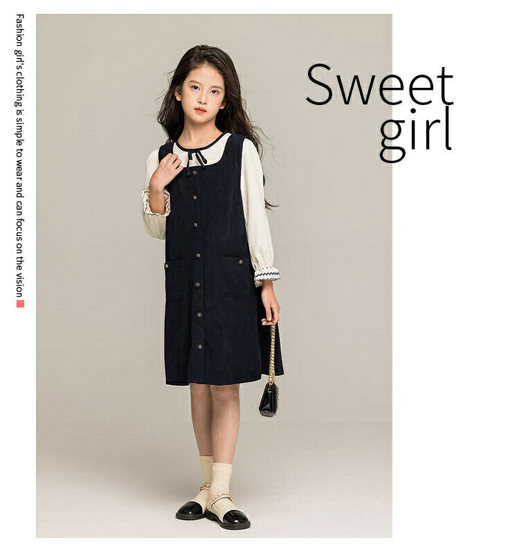子供服 女の子 子供　ゆったり ドレス　シャツ 2点セット　ガールズ　 子供服 小学...
