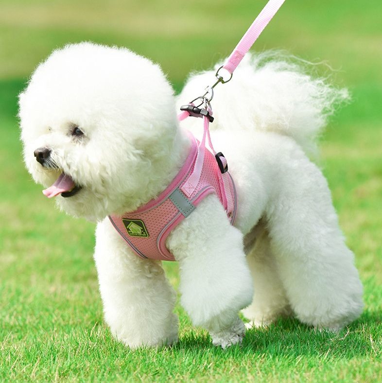 犬用ハーネス リードセット ペット用 リーシュ ワンちゃん用 胴輪 反射材付き 胸当...