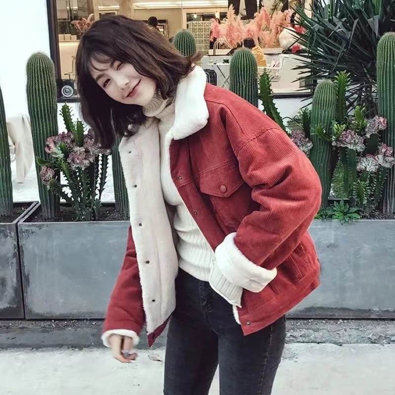 乐天商城 - アウター ブルゾン 袖あり 長袖 襟付き もこもこ モコモコ ふわふわ ボア かわいい カジュアル おしゃれ 無地 秋 冬 着回し 大人女子 大人可愛い こなれ感 都会的 ベーシック イベント レストラン レディース 個性的 アウター ファッション コーデ 韓国 オルチャン