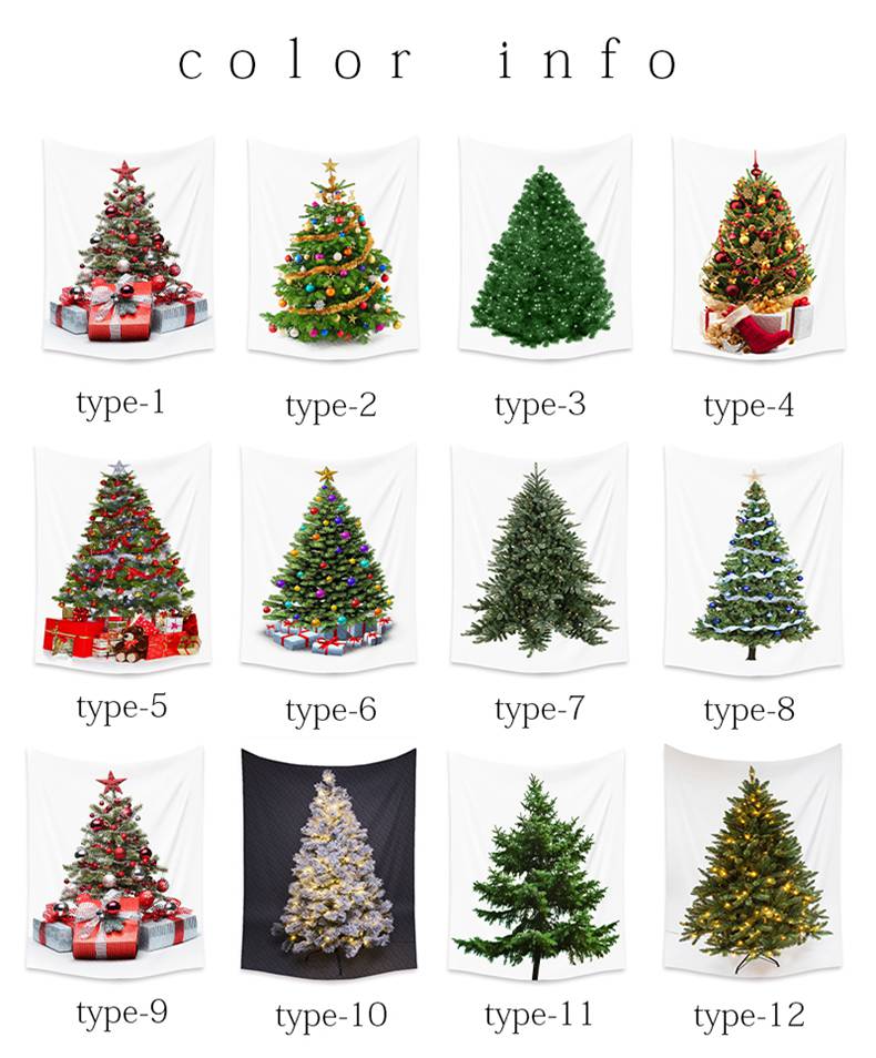 P-NEEDSの12types クリスマスツリー クリスマス ツリー タペストリー クリスマスタペストリー 壁掛け 北欧 大 飾り 装飾 ガーランド スター オーナメント 電飾 パーティー 布 おしゃれ 省スペース 130*150CM｜アングル2