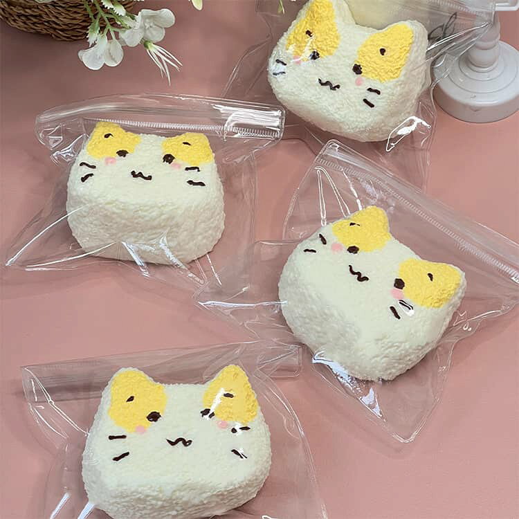 スクイーズ シリコン おもちゃ ぷにぷに 猫型 子供 もちもち 柔らかい 水感スクイーズ 減圧グッズ 低反発 握って ストレス発散 大人 スクイーズ 誕生日 プレゼント p-needs-10031381 P-NEEDS サンプル画像3