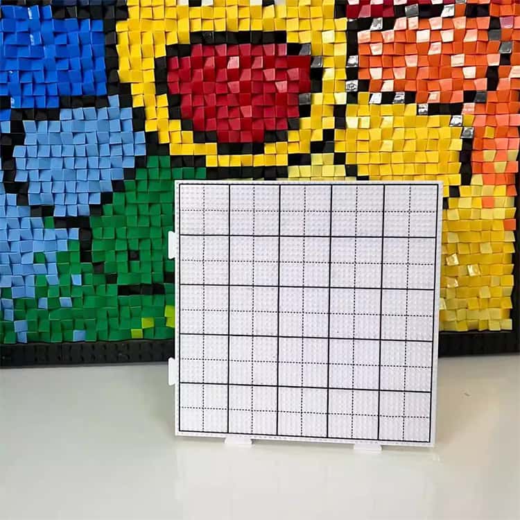 14*14cm ホットビーズ 連結可能 アイロンビーズプレート プレート 四角形 パーラービーズ ナノビーズ DIY 接続可能 6枚セット プレート 親子 2.6mm用 白 ホワイト 趣味 アイロンビーズ 飾り物 手作り素材 簡単 子供 14*14cm オリジナル小物 知育 2