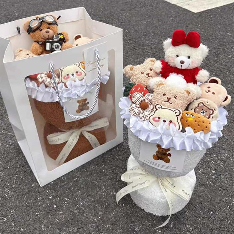 ぬいぐるみ ぬいぐるみ花束 誕生日 可愛い 熊ちゃん アニマル 贈り物 友達 プレゼ...