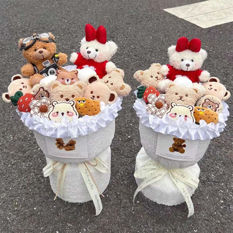 ぬいぐるみ ぬいぐるみ花束 誕生日 可愛い 熊ちゃん アニマル 贈り物 友達 プレゼ...