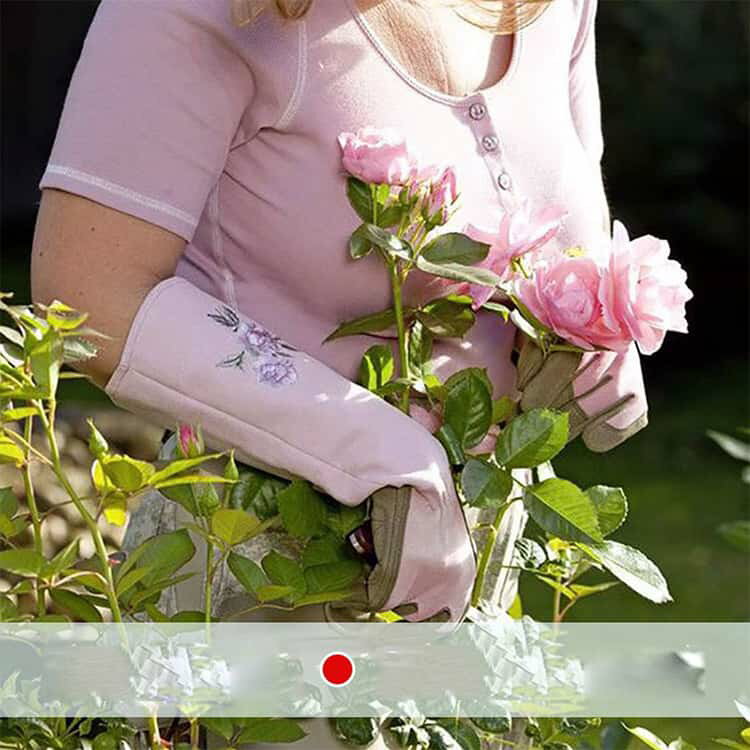 園芸手袋 園芸手袋 花柄 穿刺防止 バラ用手袋 薔薇用手袋 ロング丈 耐摩耗 園芸用 ...