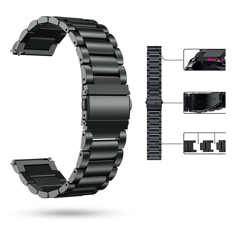 P-NEEDSのGarmin vivoactive 3 Music 交換バンド ステンレス ベルト Garmin vivoactive 3 Music メタル 交換リストバンド おすすめ 20mm ガーミン｜アングル2