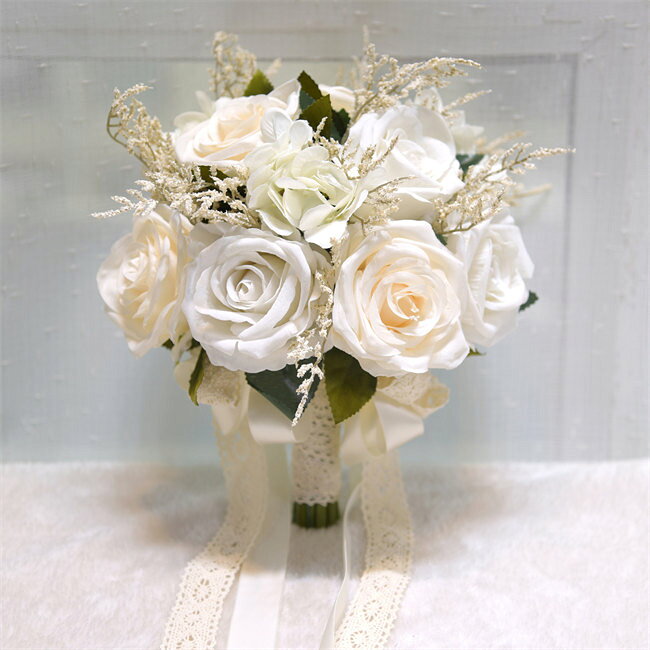 6色展開ブーケウエディングブーケ 花嫁 ブーケ 手作り ウェディングブーケ 結婚式 ...