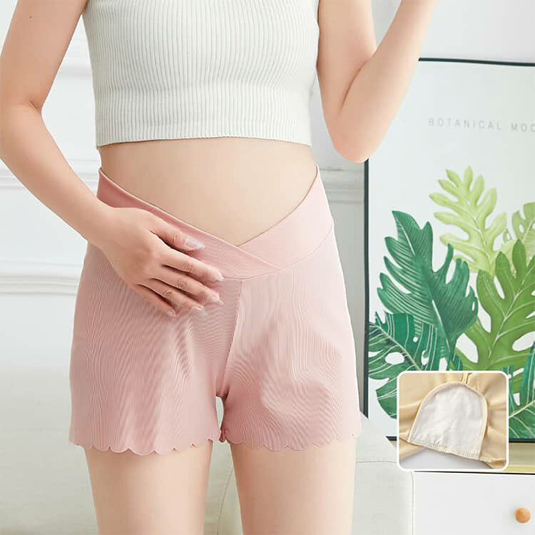 P-NEEDSのペチコート インナー ショーツ 2点セット 接触冷感 フロントクロス 夏 妊婦用 伸縮性 下着 ショーツ 妊娠 産前 産後 マタニティショーツ ストレッチ ペチコート 通気性 M L XL｜アングル2