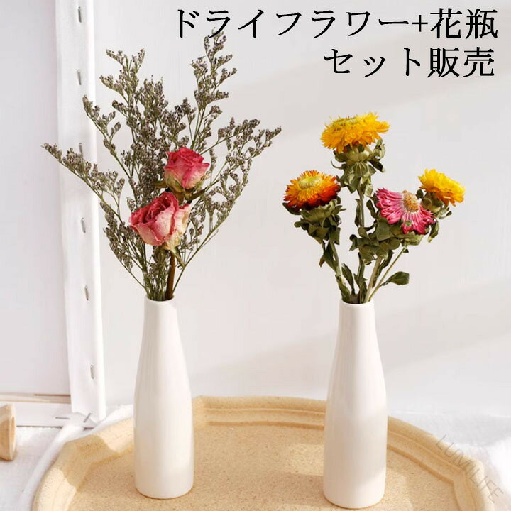 .ドライフラワー 花瓶 セット販売 磁器 花束 生花 綿の木 松かさ 黄バラ ユーカリ 花材 綺麗 かすみそう 部屋飾り 送料無料 敬老の日 母の日 女性 花 プレゼント 自然 ギフト 誕生日 開店祝 開院祝 壁飾 定年 退職 結婚祝い 結婚 父の日 卒業祝い におすすめ。自然な 風合い の ドライフラワー と 花瓶 の セット で、部屋飾り や ギフト に 使いやすい 商品 です。。 指定された配送時間は承っておりません。 メーカー希望小売価格はメーカーカタログに基づいて掲載しています