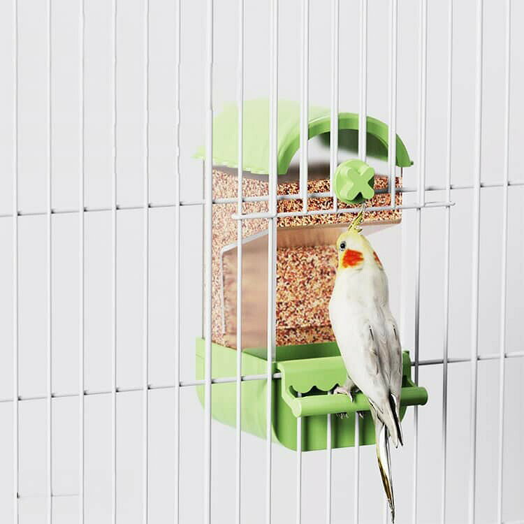 鳥 餌入れ 給餌器 ケージ取り付け 防散 器 入れ 簡単 自動給餌器 インコ 小鳥の餌...