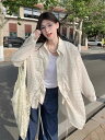 チェックシャツ レディース 長袖 長袖シャツ チェック トップス シャツ Tシャツ ロングシャツ 折襟 ロング丈 前開き 春夏 薄手 ゆったり 大きいサイズ チ...