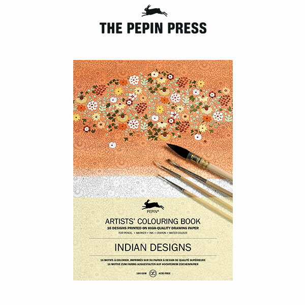 【 大人の塗り絵 】 The PEPIN Press ペピン プレス カラーリングブック ( M ) 16pcs / インディアン デザイン ( INDIAN DESIGNS ) CB-M-017 【 正規販売店 】.