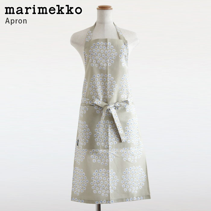 【 メール便可 】 マリメッコ ( marimekko ) Puketti ( プケッティ ) 大人用 エプロン / サンド×ブルー　【 正規販売店 】【 日本限定 】