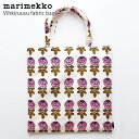 【 メール便可 】 マリメッコ ( marimekko ) ヴィヒキルース ( Vihkiruusu ) ファブリックバッグ / オフホワイト×ピンク×ダークブルー 【 正規販売店 】