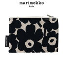 【 メール便 可 】 マリメッコ ( marimekko ) Mini Unikko ( ミニ ウニッコ ) Kaika ポーチ / コットン×ダークブルー 【 正規販売店 】