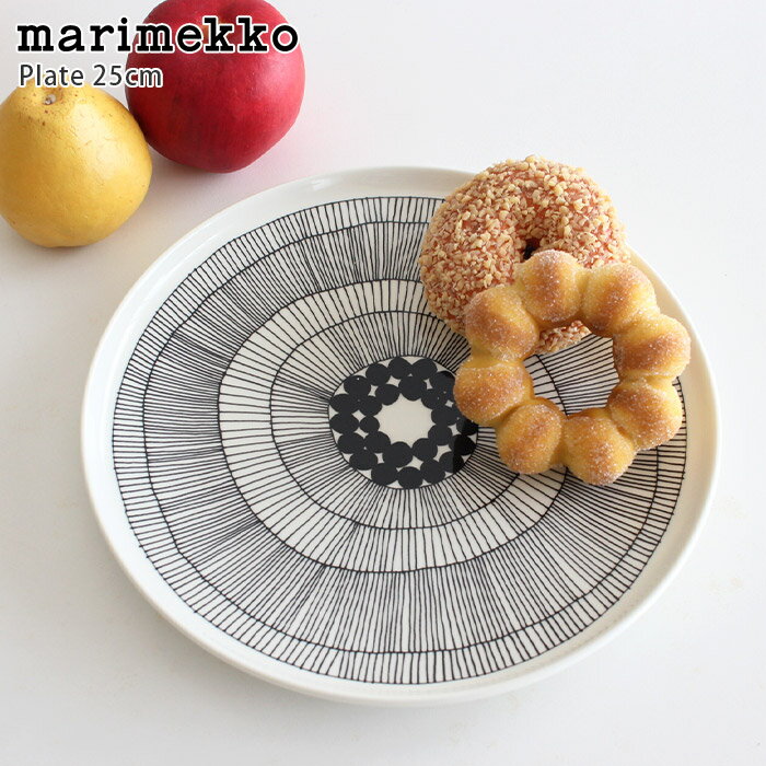 マリメッコ ( marimekko ) Siirtolapuutarha ( シイルトラプータルハ ) プレート φ25cm / ホワイト　【 正規販売店 】【 メール便不可 】のサムネイル